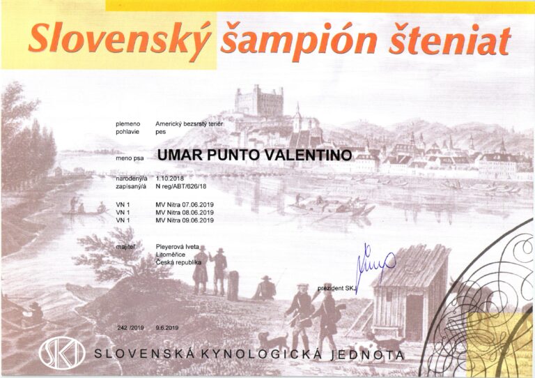 UMAR Slovenský šampion štěňat