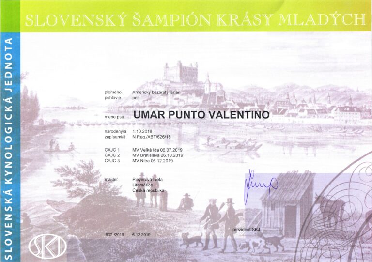 UMAR Slovenský Junior šampion