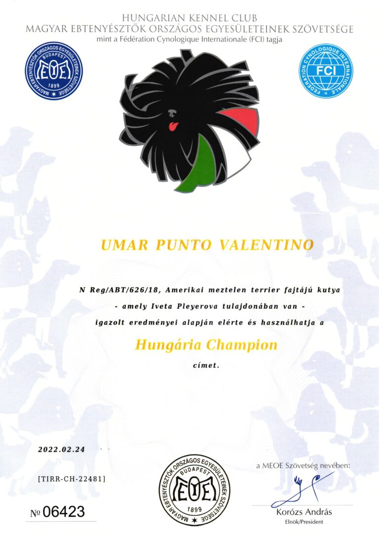 UMAR Maďarský Šampion